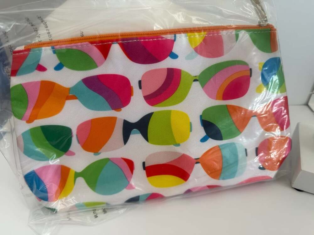 Clinique Sunglass Print Cosmetic Makeup Travel Bag Limited Edition